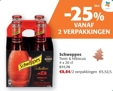 Aanbieding: Schweppes Tonic & Hibiscus