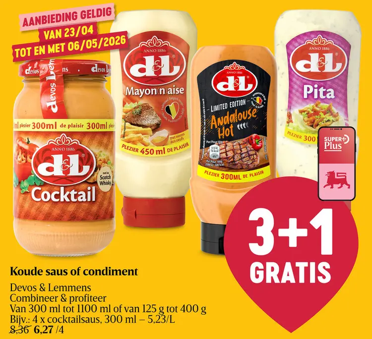 Promotie: Koude saus of condiment