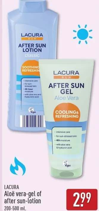 Aanbieding: Aloë vera-gel of after sun-lotion