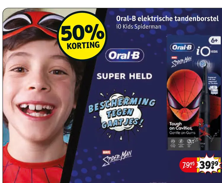 Aanbieding: elektrische tandenborstel iO Kids Spiderman