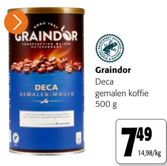Promotie: Deca gemalen koffie