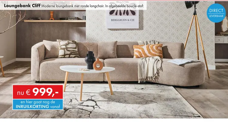 Aanbieding: Cliff loungebank
