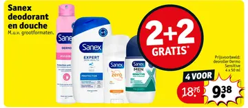 Aanbieding: Sanex deodorant en douche