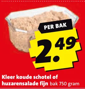 Aanbieding: Kleer koude schotel of huzarensalade fijn