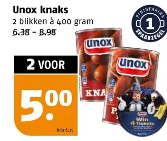 Aanbieding: Unox knaks