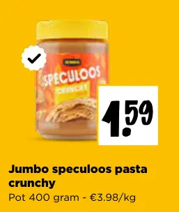Promotie: Jumbo Speculoos pasta crunchy