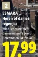 Aanbieding: Heren of dames regenjas
