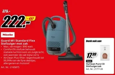 Promotie: Guard M1 Standard Flex Stofzuiger met zak