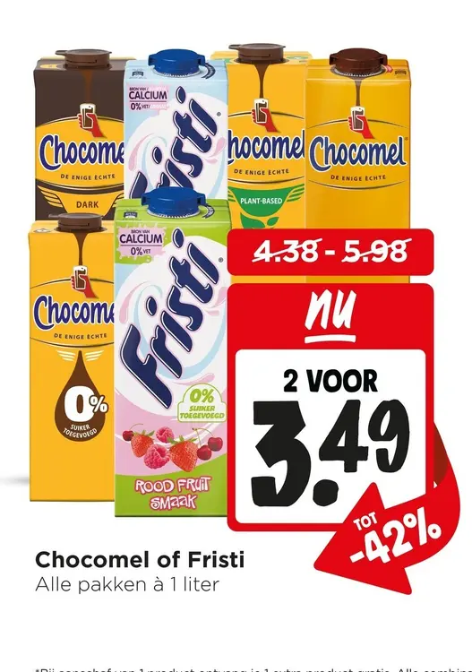 Aanbieding: Chocomel of Fristi