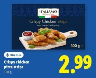 Aanbieding: Crispy chicken pizza strips