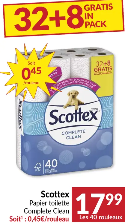 Offre: Papier toilette Complete Clean