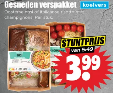 Aanbieding: Gesneden verspakket Oosterse nasi of Italiaan
