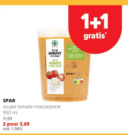 Offre: Soupe tomate-mascarpone