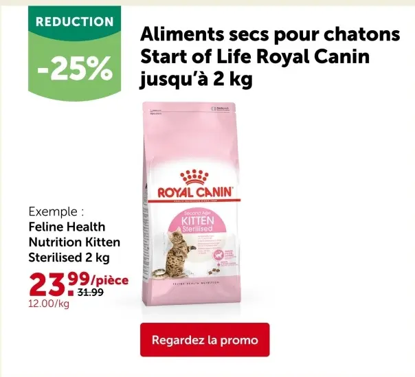 Offre: Aliments secs pour chatons Start 