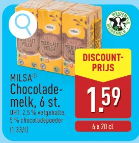 Aanbieding: MILSA® Chocolade-melk, 6 st.