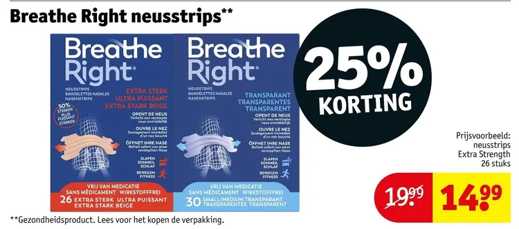 Aanbieding: Breathe Right neusstrips