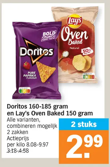 Aanbieding: Doritos en Lay's Oven Baked