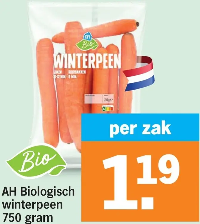 Aanbieding: Biologisch winterpeen