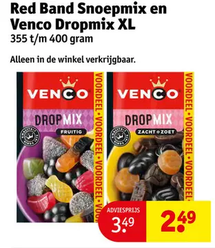 Aanbieding: Red Band Snoepmix en Venco Dropmix XL
