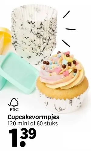 Aanbieding: Cupcakevormpjes