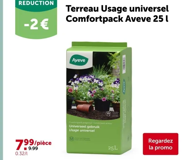 Offre: Terreau Usage universel Comfortpack