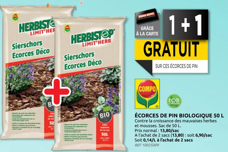 Promotie: Écorces de pin biologique