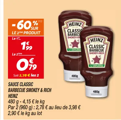 Offre: Sauce classic barbecue smokey & rich