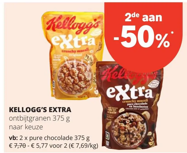 Aanbieding: KELLOGG'S EXTRA ontbijtgranen