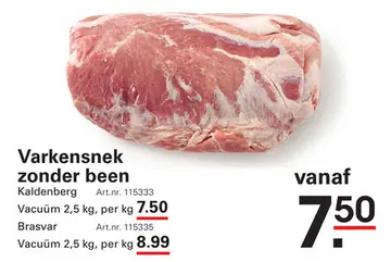 Aanbieding: Varkensnek zonder been