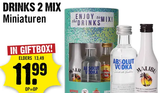 Aanbieding: DRINKS 2 MIX Miniaturen
