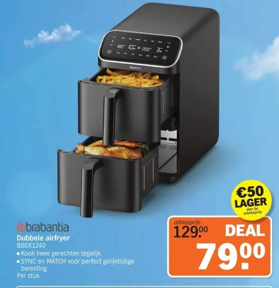 Aanbieding: Dubbele airfryer
