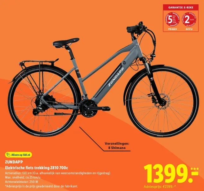 Aanbieding: Elektrische fiets trekking Z810 700c