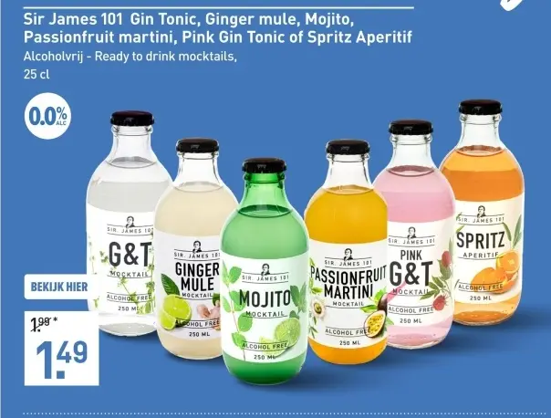 Aanbieding: Sir James 101 Gin Tonic