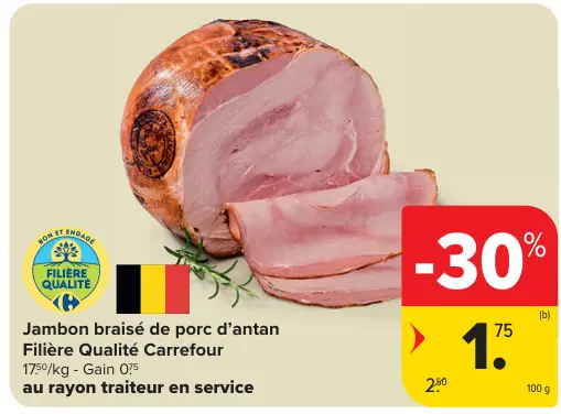 Offre: Jambon braisé de porc d'antan