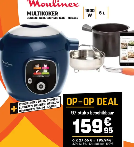 Promotie: Multikoker cookeo+ ce85f410 150r blue