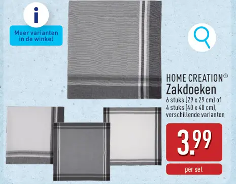 Promotie: Zakdoeken