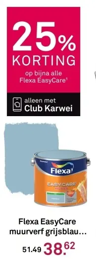 Aanbieding: EasyCare muurverf grijsblauw