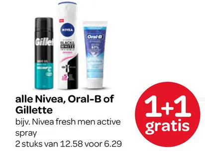Aanbieding: alle Nivea, Oral-B of Gillette