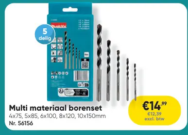 Aanbieding: Multi materiaal borenset