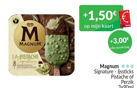Promotie: Magnum Signature - Ijssticks Pistache of Perzik