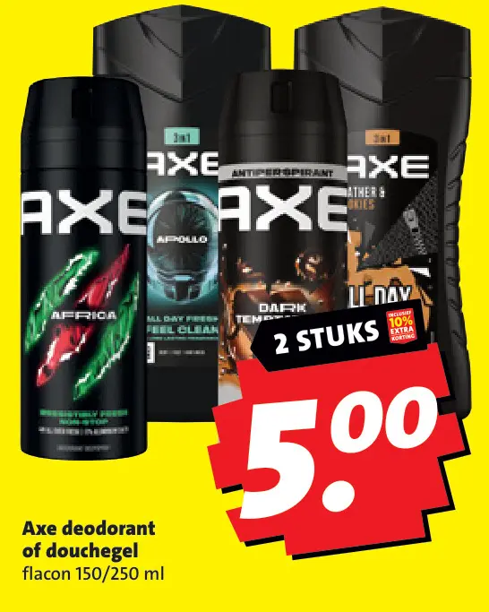 Aanbieding: Axe deodorant of douchegel
