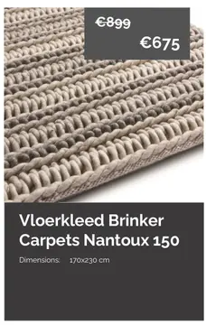 Aanbieding: Vloerkleed Brinker Carpets Nantoux 150