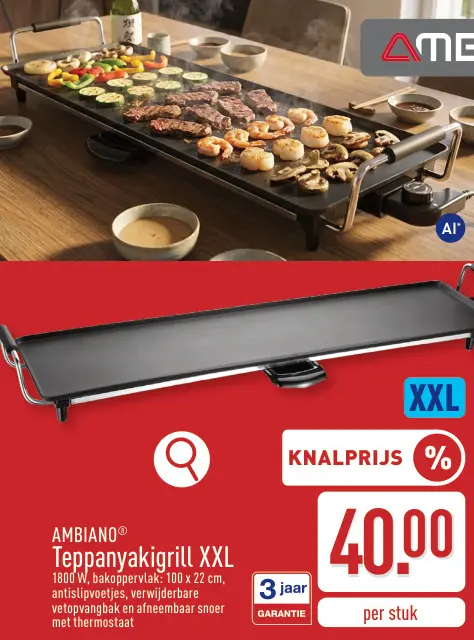 Promotie: Teppanyakigrill XXL