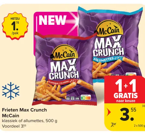 Promotie: Frieten Max Crunch