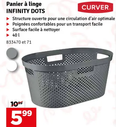 Offre: Panier à linge INFINITY DOTS