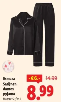 Aanbieding: Satijnen dames pyjama