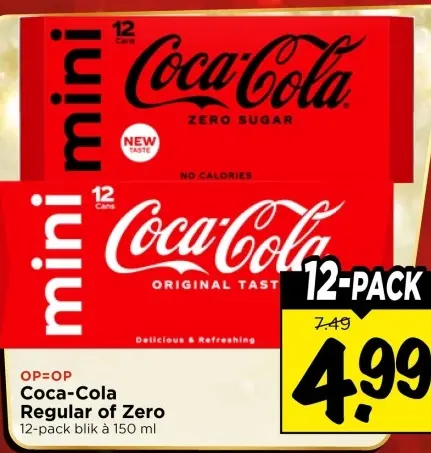 Aanbieding: Coca-Cola Regular of Zero