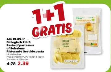 Aanbieding: Alle PLUS of Biologisch PLUS Pasta of pastasaus of Selezione Ristorante Gevulde pasta