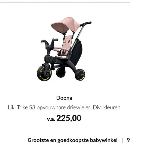 Aanbieding: Liki Trike S3 opvouwbare driewieler