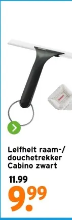 Aanbieding: raam-/douchetrekker Cabino zwart